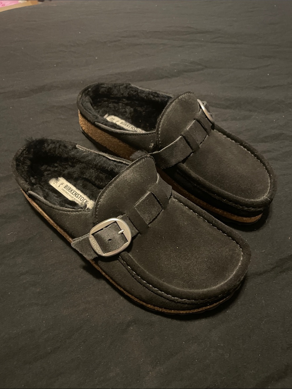 Black slip on Birkenstocks